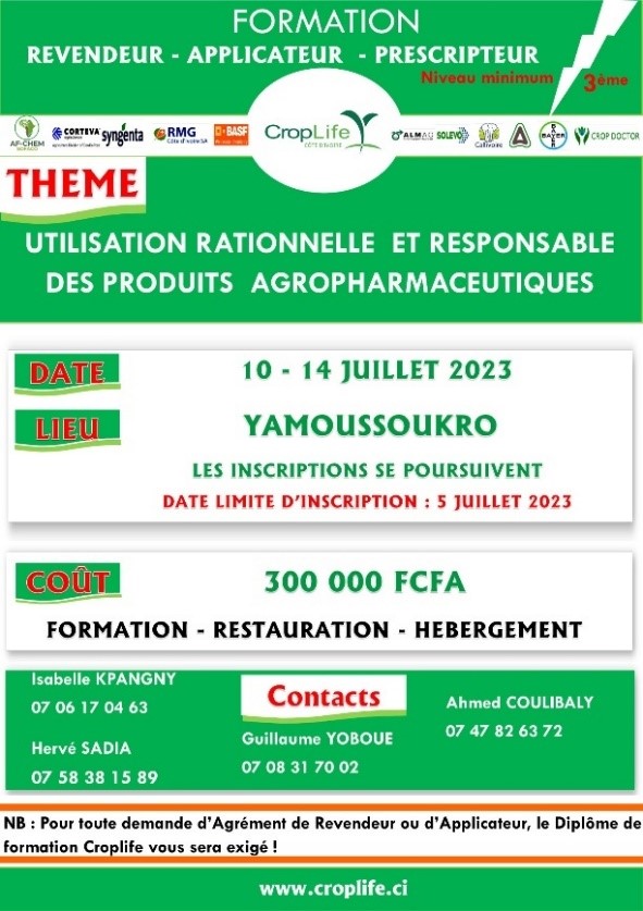 Protocole d’accord entre CROPLIFE COTE D’IVOIRE et COLIBA AFRICA pour le recyclage des emballages plastiques vides de pesticides